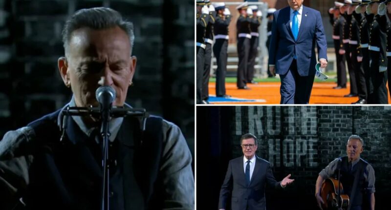 Bruce Springsteen jabs Trump, Paramount on Stephen Colbertâs second-to-last âLate Showâ